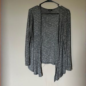 gray cardigan